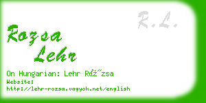 rozsa lehr business card